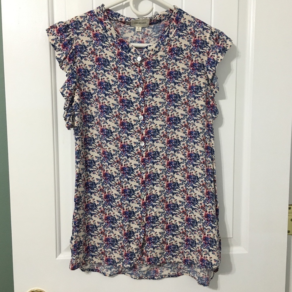 4Our Dreamers Ruffle Sleeves Blouse